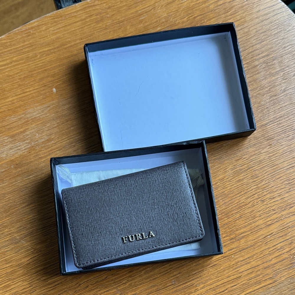 Furla Gray Leather Wallet